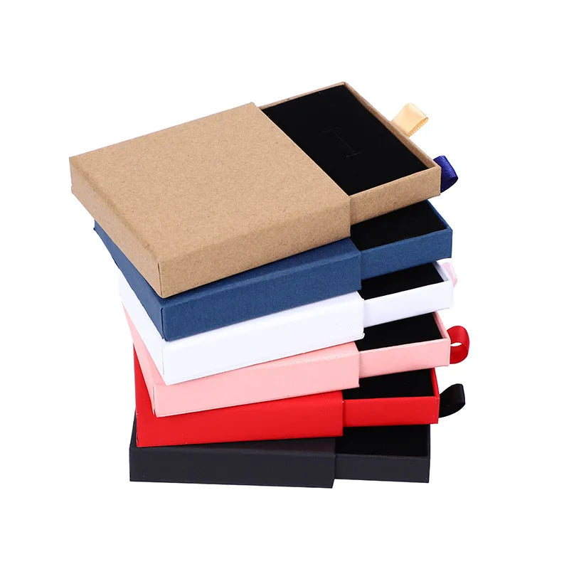 10Pcs Kraft Paper Drawer Jewelry