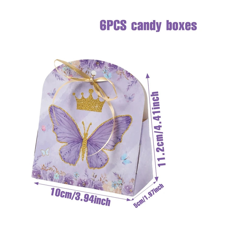 Purple Pink Butterfly Candy Box Spring Butterfly Theme