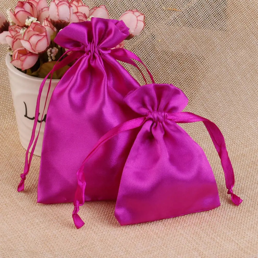 10/25/50pcs/ lot Silk Jewelry Gift Bag