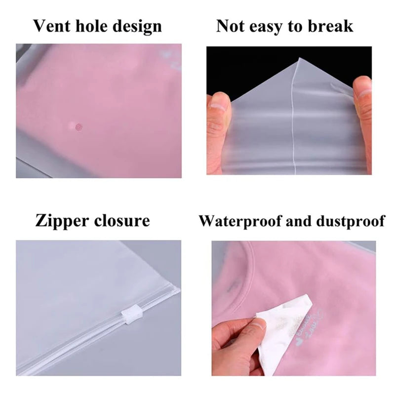 10pcs Frosted Plastic Packaging Bag