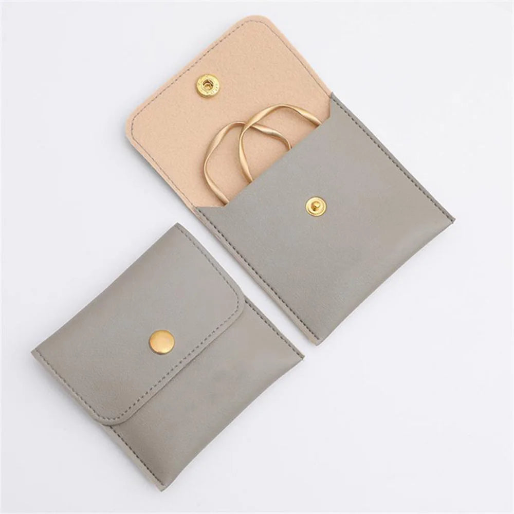 Pu Leahter Packaging Bag Set  Flip-Top Paper Jewelry Box
