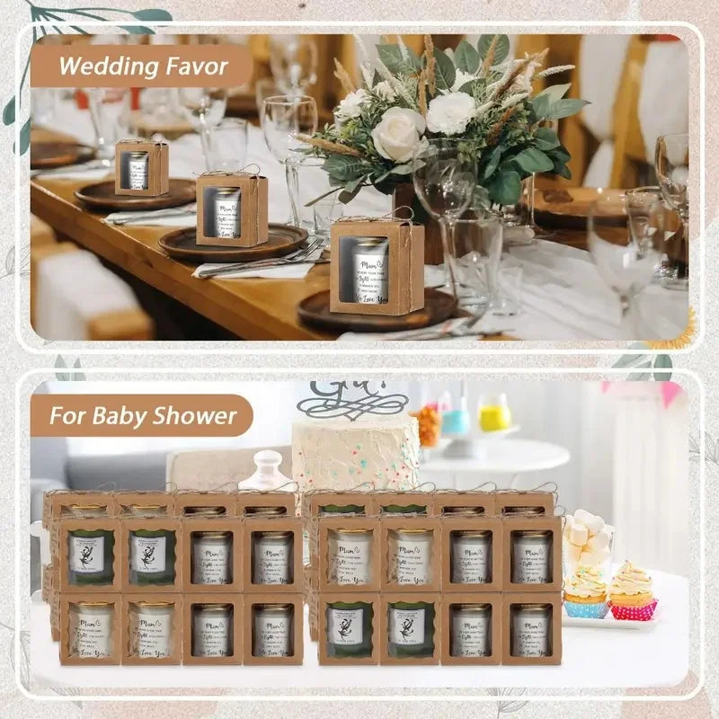 10/20pcs candle gift box with transparent window