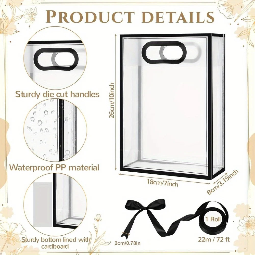 10Pcs Clear Plastic Gift Bag