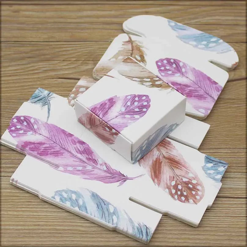 10pcs Paper Wedding Candy Box 6.5x6.5x3cm