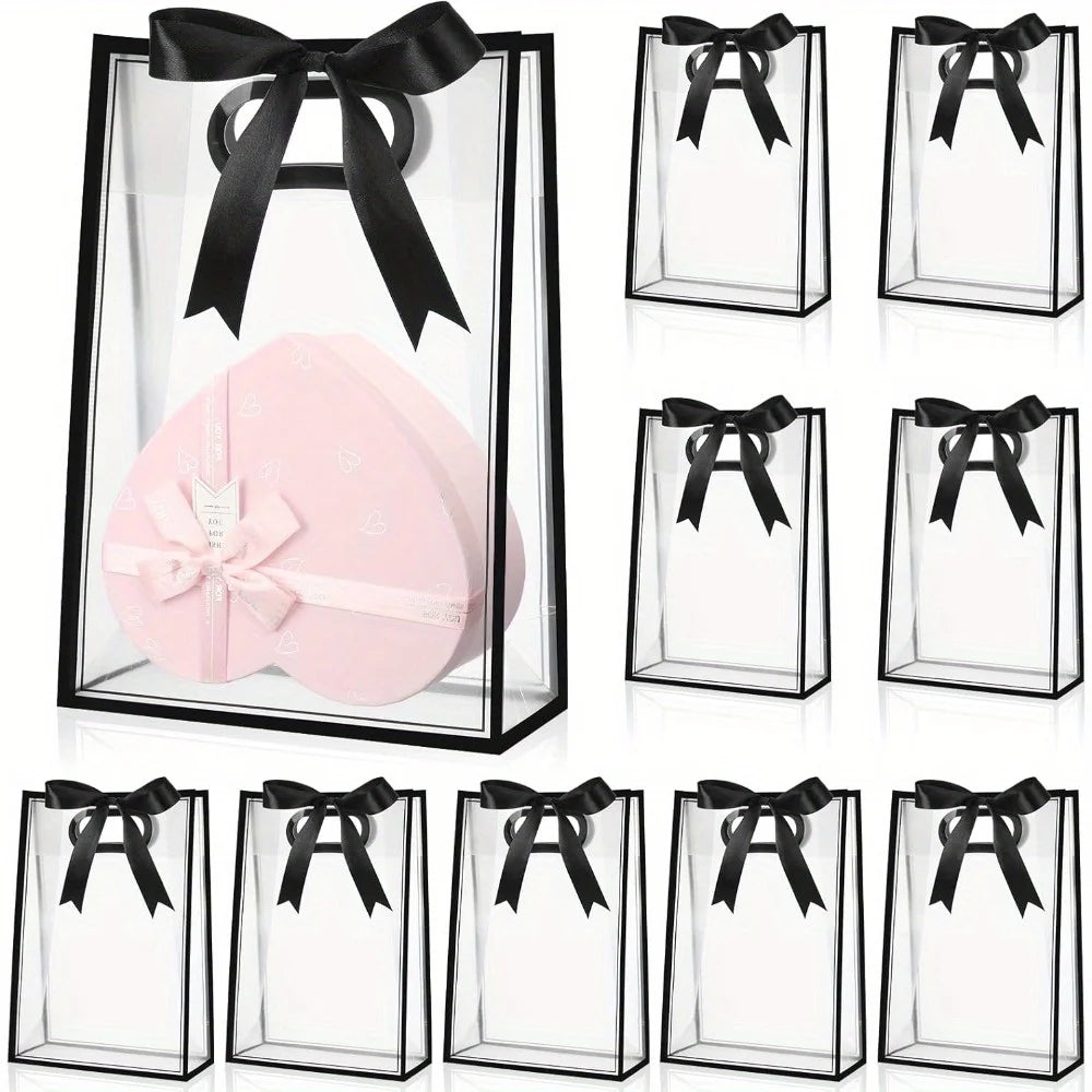 10Pcs Clear Plastic Gift Bag