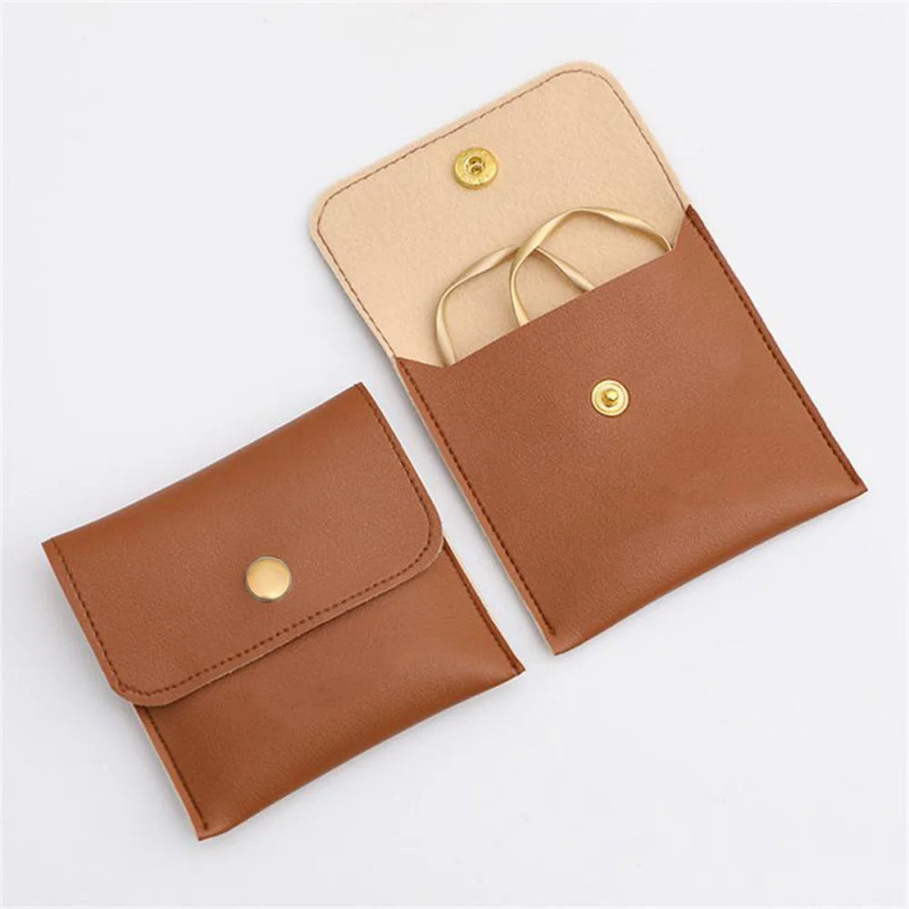 Pu Leahter Packaging Bag Set  Flip-Top Paper Jewelry Box