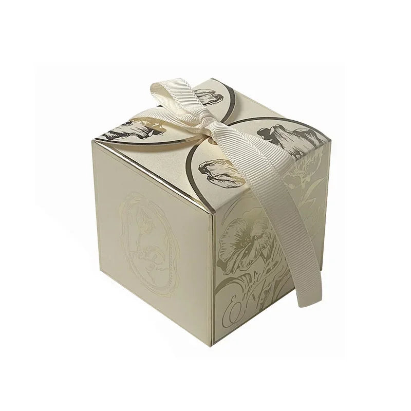 10-400pcs Luxury Golden Paper Gift Box
