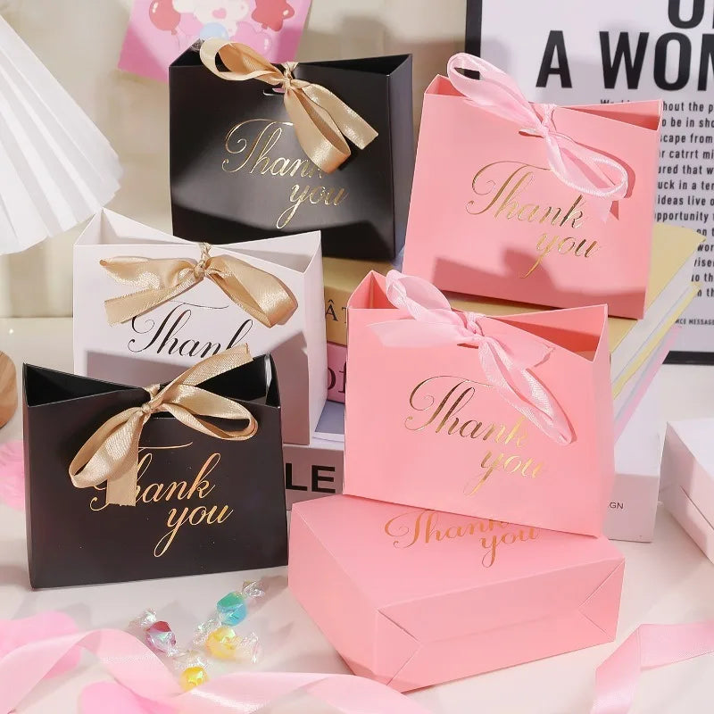 20/5x Thank You Gift Bag with Bow Ribbon