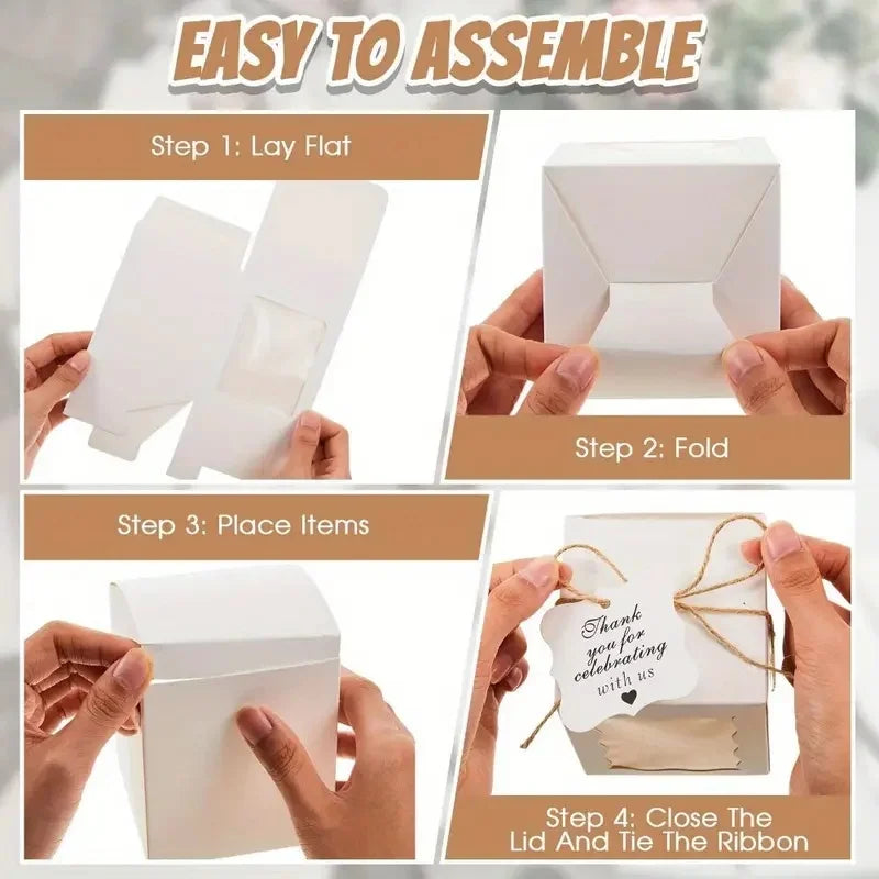10/20pcs candle gift box with transparent window