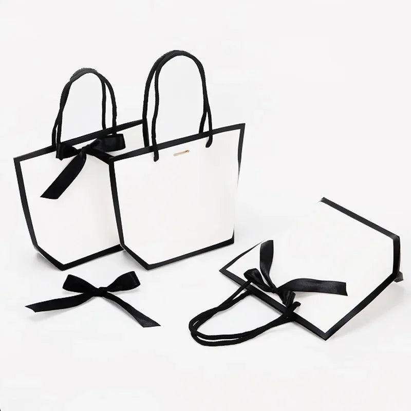 5pcs Ribbon Bow White Pardboard Paper