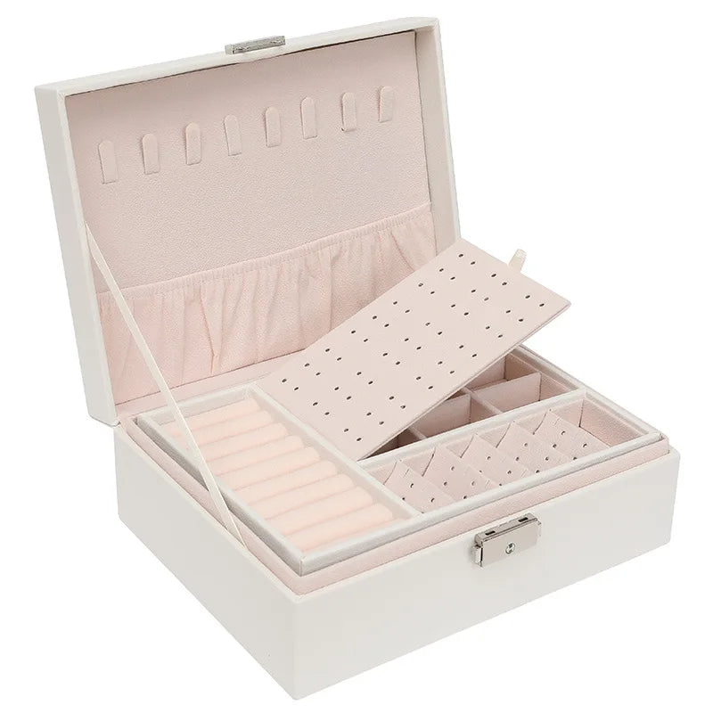 Double-layer Leather Jewlery Box