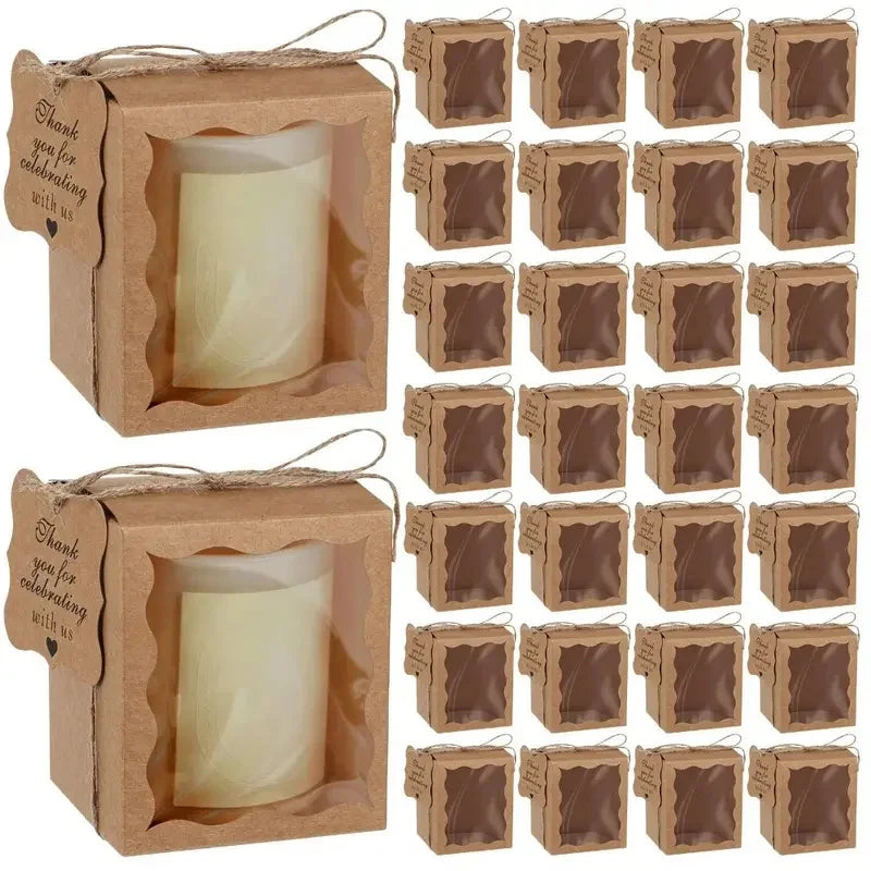 10/20pcs candle gift box with transparent window