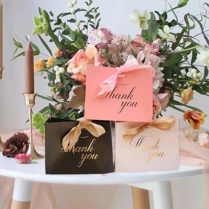 20/5x Thank You Gift Bag with Bow Ribbon