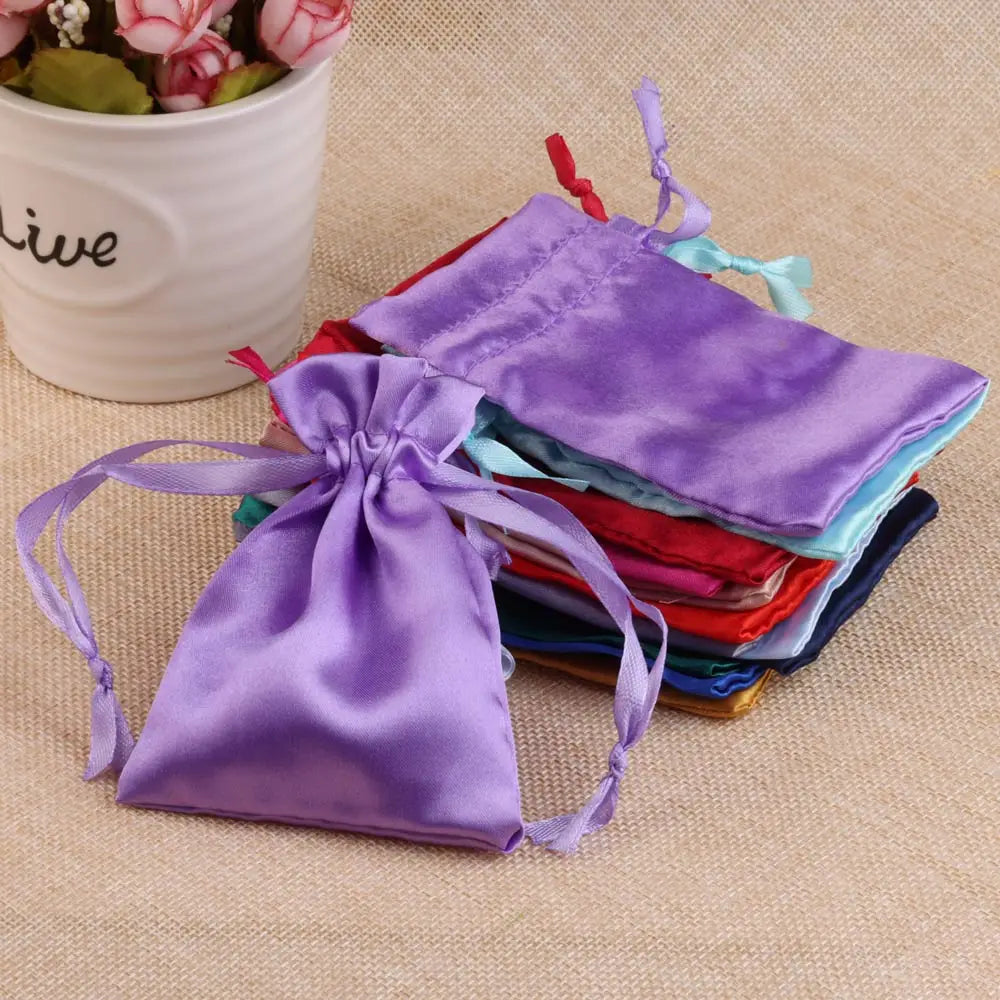 10/25/50pcs/ lot Silk Jewelry Gift Bag