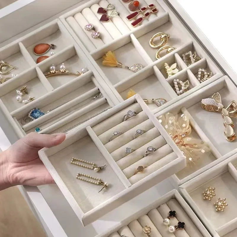 Velvet Jewelry Tray Case