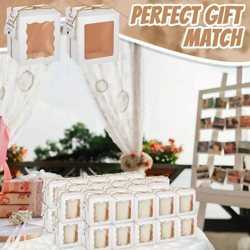 10/20pcs candle gift box with transparent window