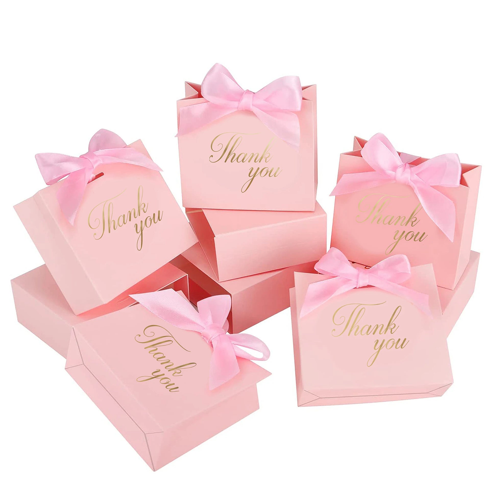 20/5x Thank You Gift Bag with Bow Ribbon