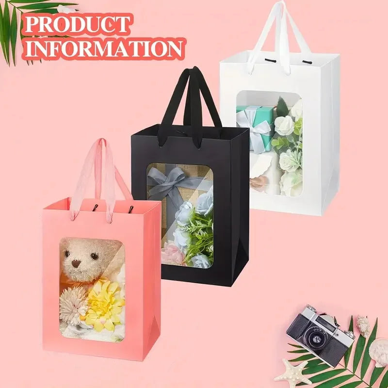 5/10pcs transparent PVC flower bag
