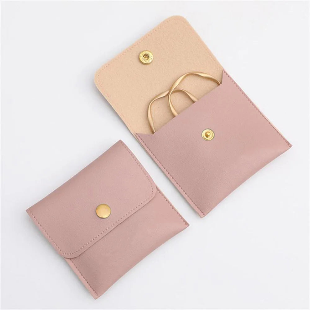 Pu Leahter Packaging Bag Set  Flip-Top Paper Jewelry Box