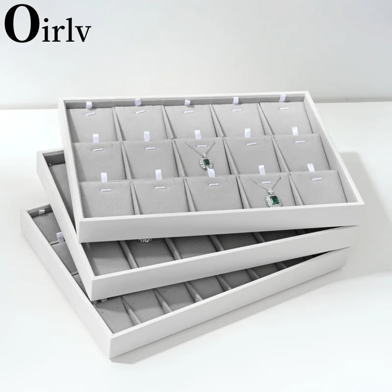 Soft Velvet Stackable Jewelry Tray Case Jewelry Display