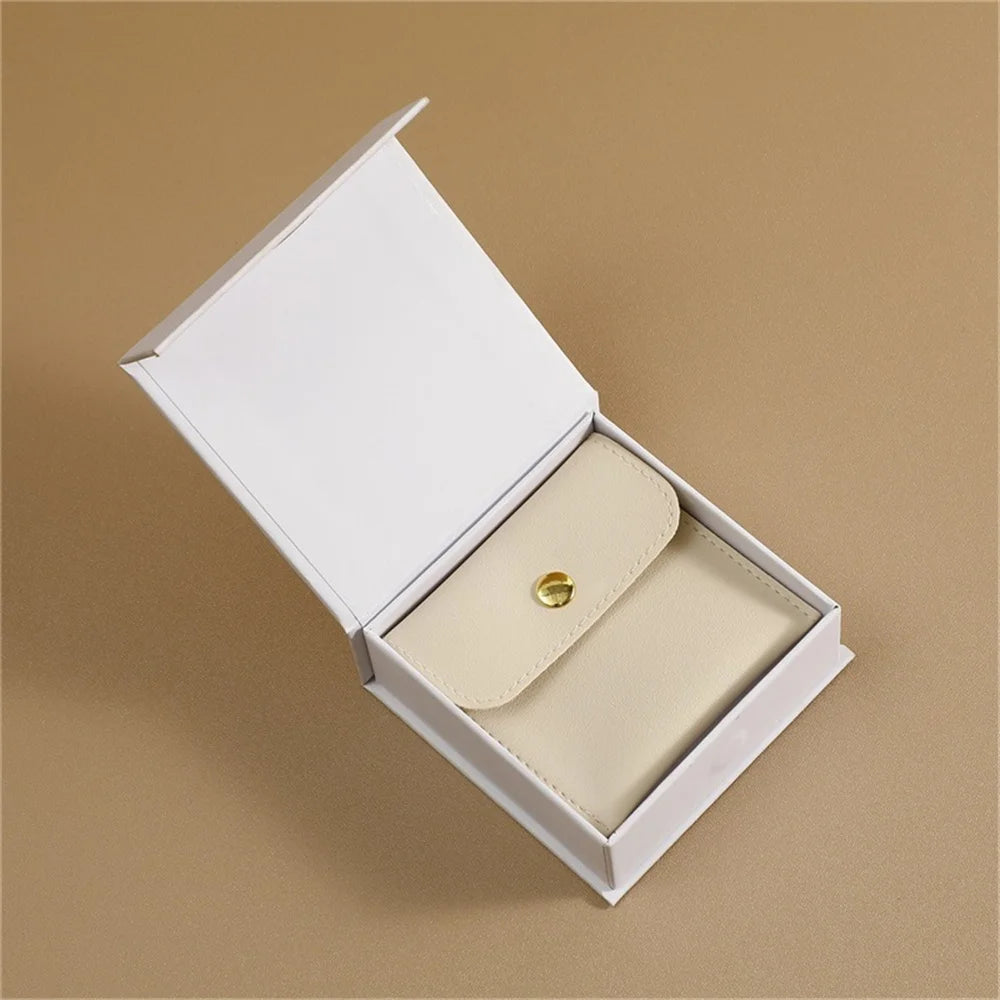 Pu Leahter Packaging Bag Set  Flip-Top Paper Jewelry Box