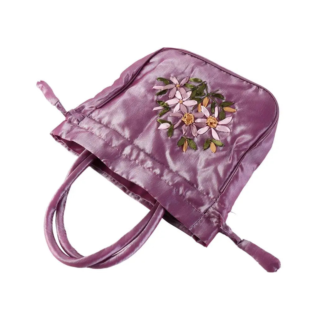 Satin Silk Drawstrings Bag Leaf Mommy Bag