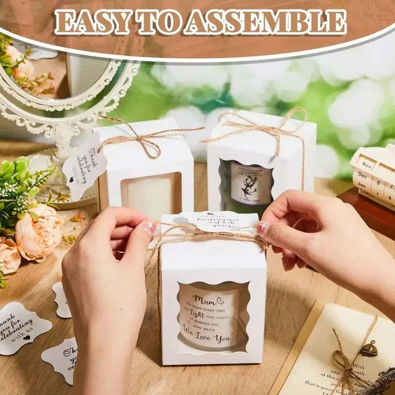 10/20pcs candle gift box with transparent window